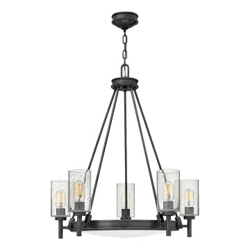 Hinkley - Κρεμαστό φωτιστικό με αλυσίδα COLLIER, 5xE27/40W/230V, Ø 68,5 cm, μαύρο
