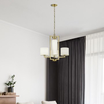 Hinkley - Κρεμαστό φωτιστικό σε αλυσίδα HAMPTON 4xE27/60W/230V χρυσό