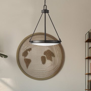 Hinkley - Κρεμαστός πολυέλαιος με αλυσίδα COLLIER 4xE14/40W/230V διάμ. 54,3 εκ. μαύρος