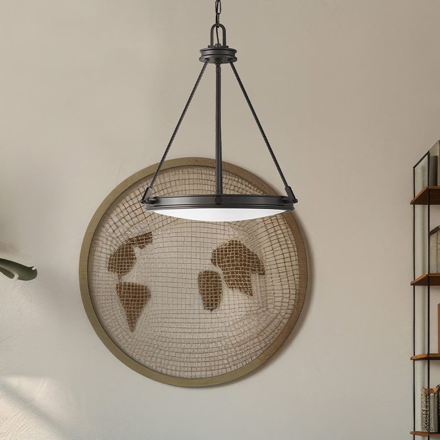 Hinkley - Κρεμαστός πολυέλαιος με αλυσίδα COLLIER 4xE14/40W/230V διάμ. 54,3 εκ. μαύρος