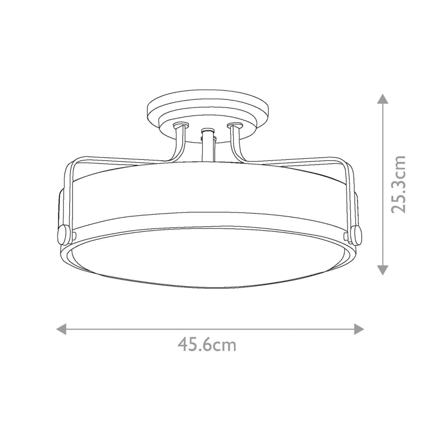 Hinkley - Πλαφονιέρα οροφής HARPER 3xE27/60W/230V ορείχαλκος