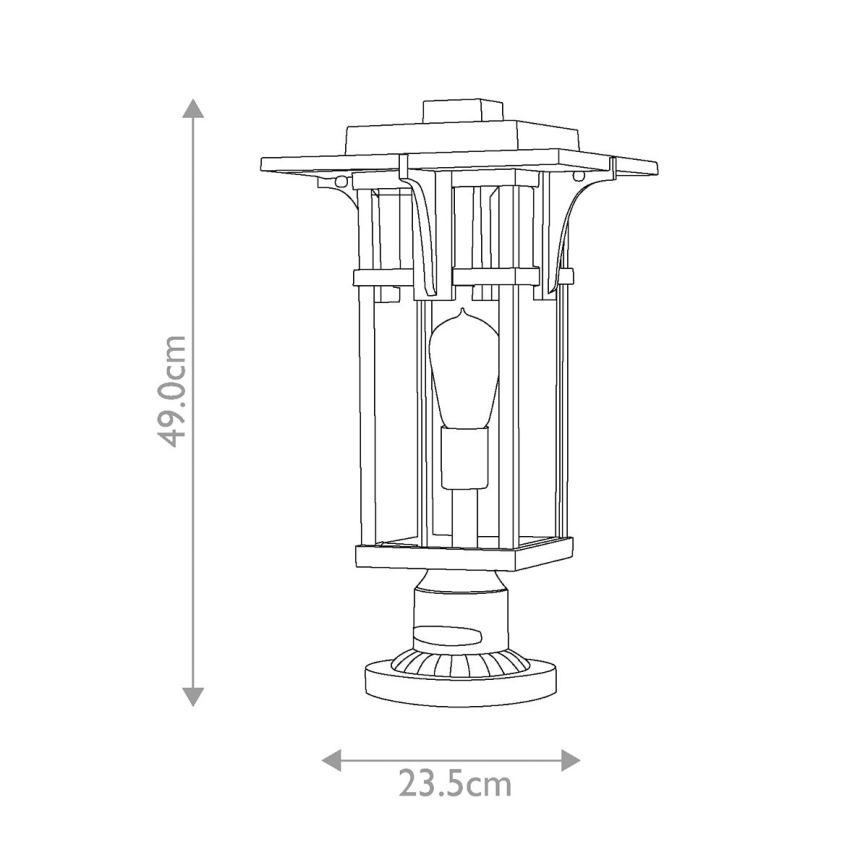 Hinkley - Φωτιστικό εξωτερικού χώρου MANHATTAN 1xE27/100W/230V IP44 μαύρο