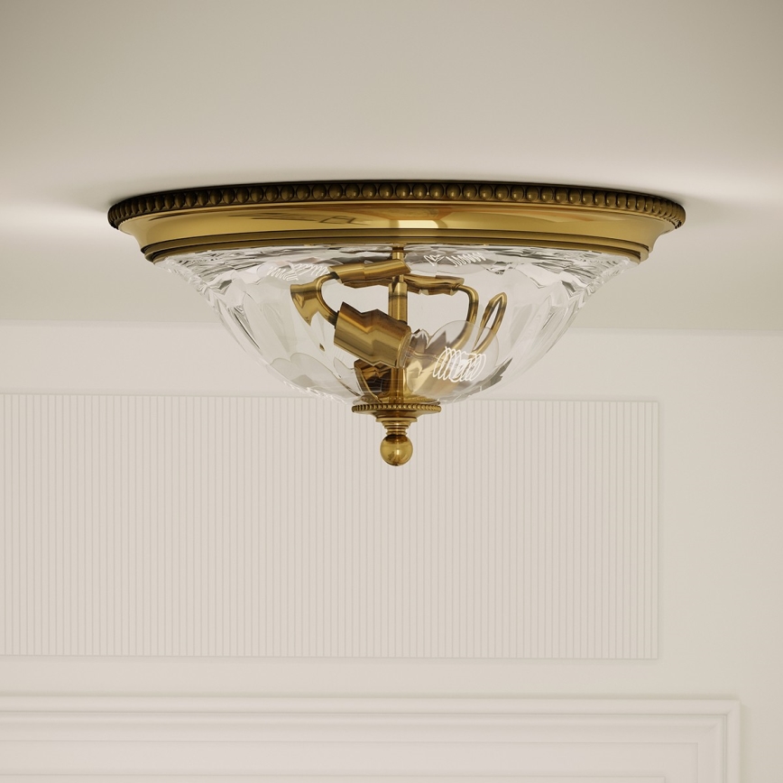 Hinkley - Φωτιστικό οροφής CAMBRIDGE 2xE27/60W/230V χρυσό
