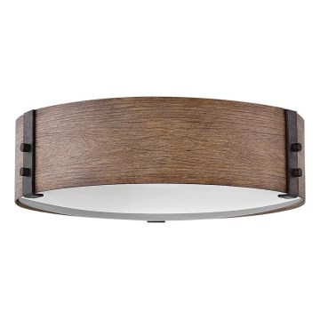 Hinkley - Φωτιστικό οροφής SAWYER 3xE14/40W/230V διάμετρος 38 cm redwood/καφέ