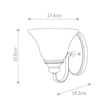 Hinkley - Φωτιστικό τοίχου CELLO 1xE27/60W/230V