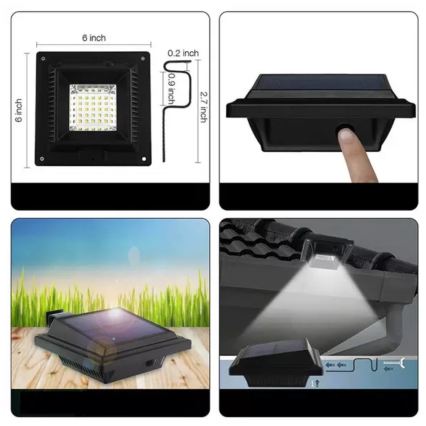 HÖFFTECH - LED Ηλιακό επιτοίχιο φωτιστικό με αισθητήρα κίνησης και σούρουπου LED/3,7V 2000 mAh IP65