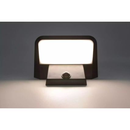 HÖFFTECH - Ηλιακό επιτοίχιο φωτιστικό LED με αισθητήρα κίνησης και σούρουπου LED/5,5V 200 mAh IP44
