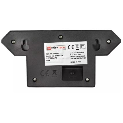 HÖFFTECH - Ηλιακό επιτοίχιο φωτιστικό LED με αισθητήρα κίνησης και σούρουπου LED/5,5V 200 mAh IP44