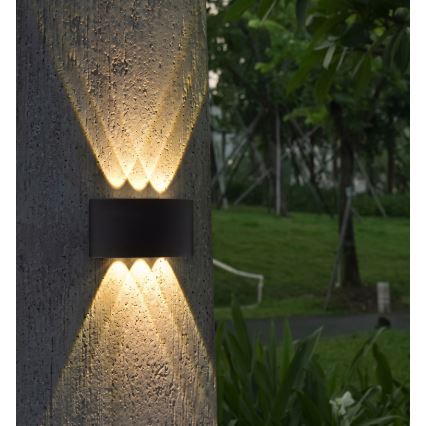 HÖFFTECH - LED εξωτερικό επιτοίχιο φωτιστικό UP&DOWN 6xLED/1W/230V IP65