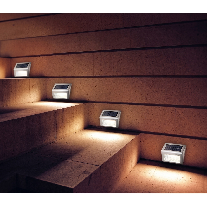 HÖFFTECH - Σετ 2 ηλιακά επιτοίχια φωτιστικά LED, 1,2 V / 400 mAh, IP44