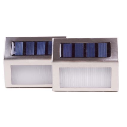 HÖFFTECH - Σετ 2 ηλιακά επιτοίχια φωτιστικά LED, 1,2 V / 400 mAh, IP44