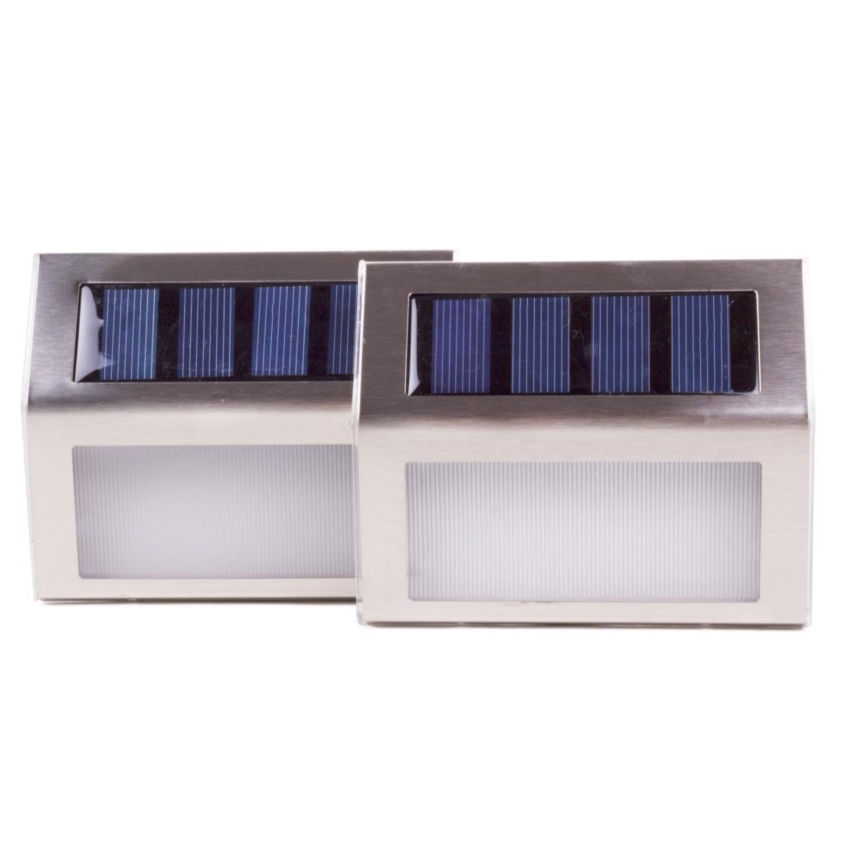 HÖFFTECH - Σετ 2 ηλιακά επιτοίχια φωτιστικά LED, 1,2 V / 400 mAh, IP44