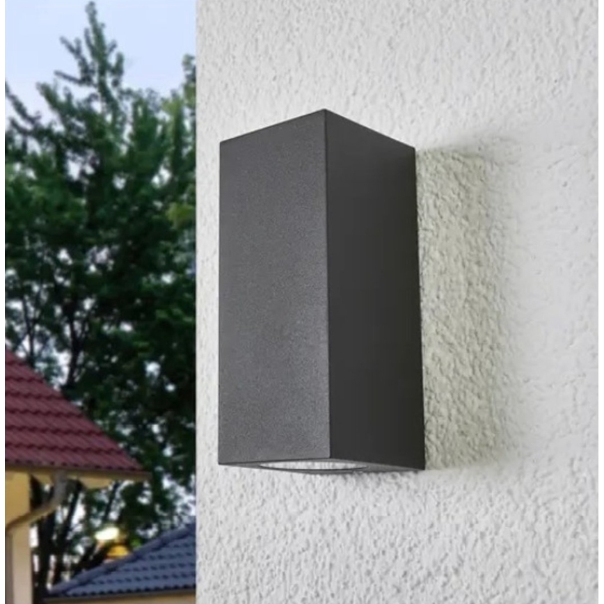 HÖFFTECH - Εξωτερικό επιτοίχιο φωτιστικό 2xGU10/35W/230V IP65