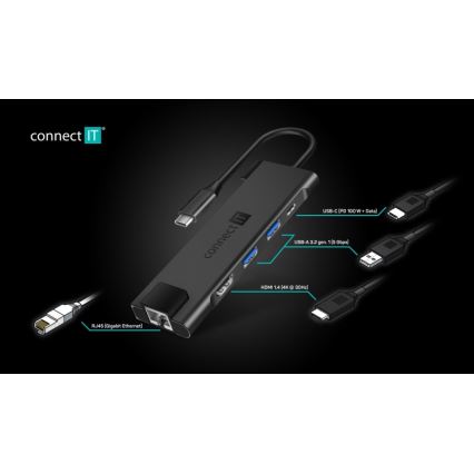 CONNECT IT CHU-8020-AN - USB-C hub 5σε1