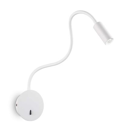 Ideal Lux -  Απλίκα Σποτ τοίχου LED εύκαμπτο  FOCUS LED/3,5W/230V CRI 90 λευκό