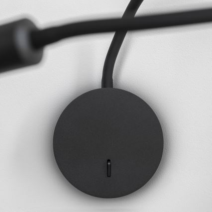 Ideal Lux -  Απλίκα Σποτ τοίχου LED εύκαμπτο  FOCUS LED/3,5W/230V CRI 90 μαύρο