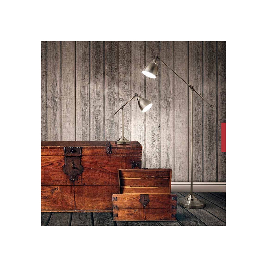 Ideal Lux - Απλίκα τοίχου NEWTON 1xE27/42W/230V μπρονζέ