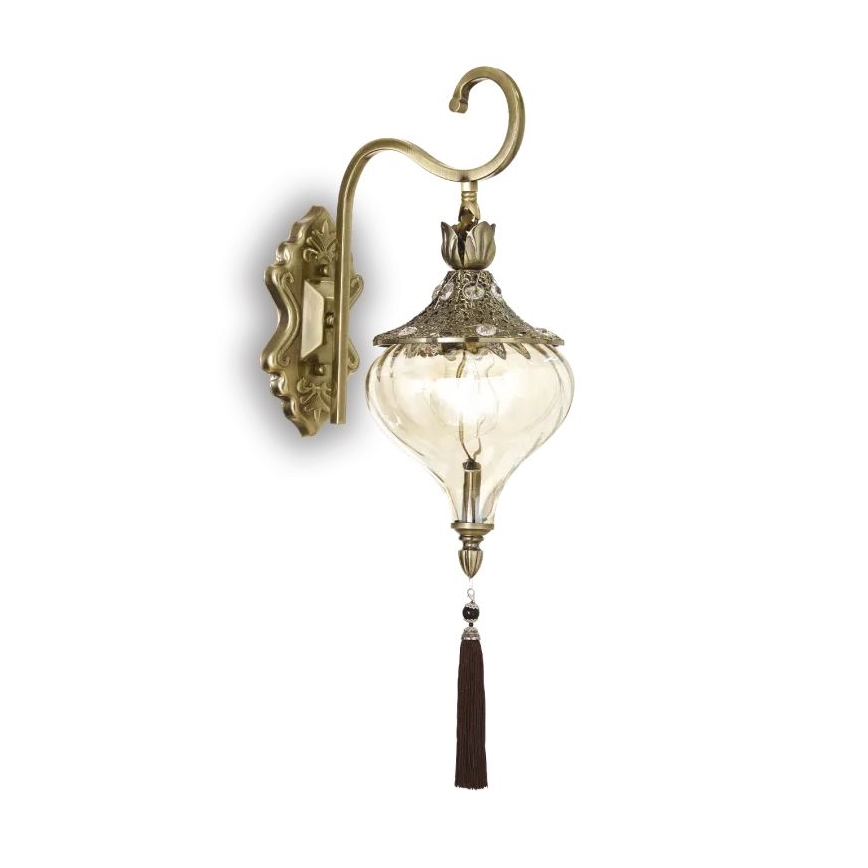 Ideal Lux - Λάμπα τοίχου HAREM 1xE27/42W/230V ορείχαλκος