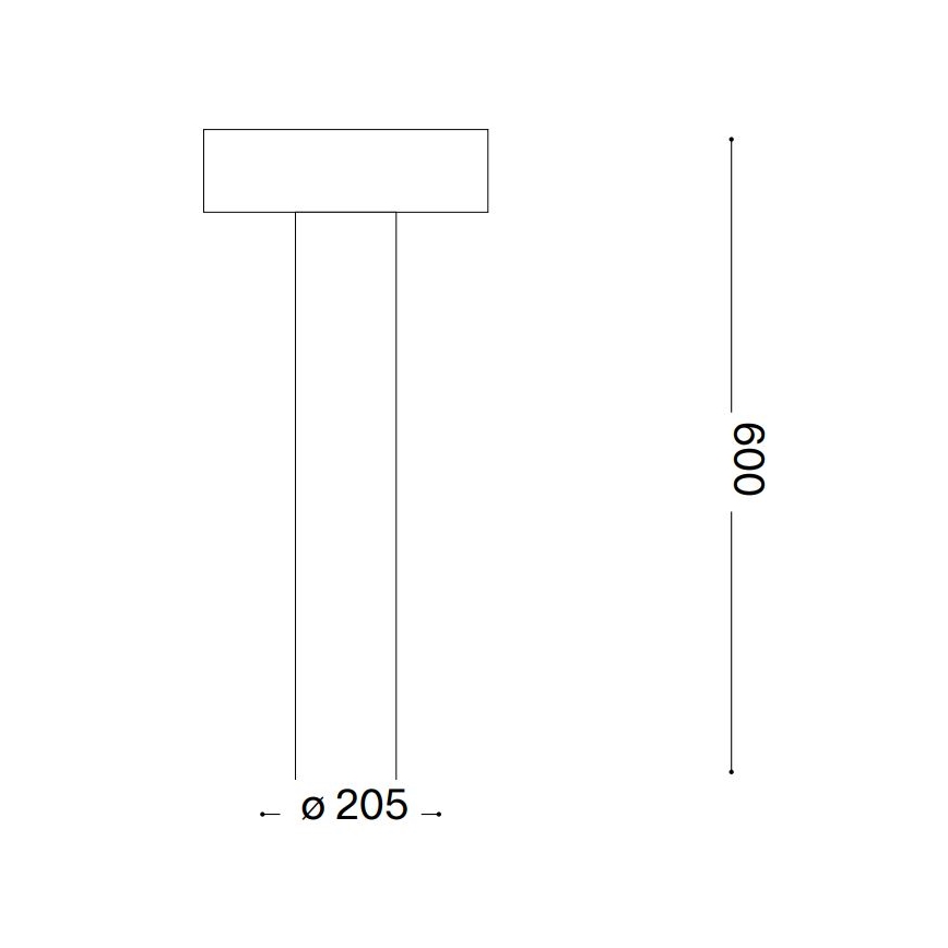 Ideal Lux - Λάμπα εξωτερικού χώρου 4xG9/15W/230V 60 cm IP44 ανθρακί