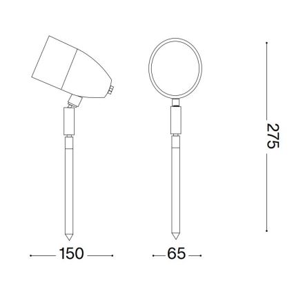 Ideal Lux - Λάμπα εξωτερικού χώρου INSIDE 1xG9/15W/230V 27,5 cm IP54 μαύρο