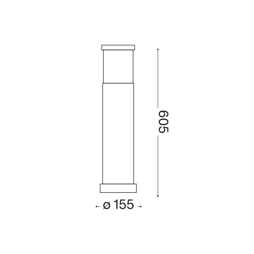 Ideal Lux - Λάμπα εξωτερικού χώρου TRONCO 1xE27/42W/230V 60,5 cm IP65 καφέ