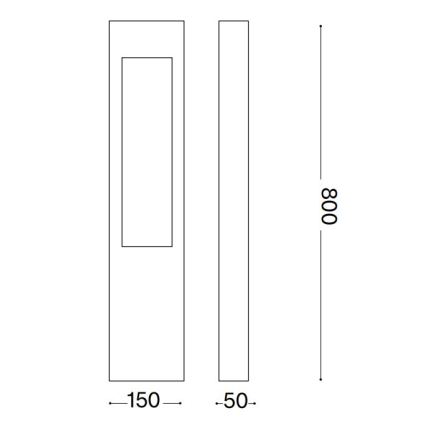 Ideal Lux - Λάμπα εξωτερικού χώρου VEGA 1xG9/15W/230V 80 cm IP44 καφέ