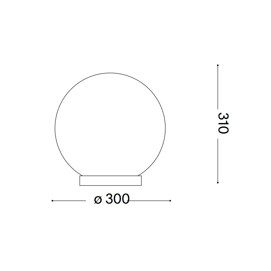 Ideal Lux - Eπιτραπέζιο φωτιστικό CARTA 1xE27/25W/230V διάμετρος 30 cm λευκό