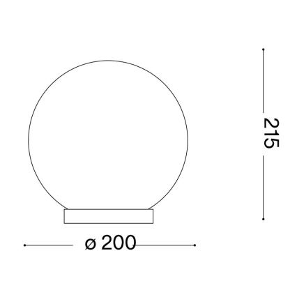 Ideal Lux - Eπιτραπέζιο φωτιστικό CARTA 1xE27/25W/230V διάμετρος 20 cm λευκό