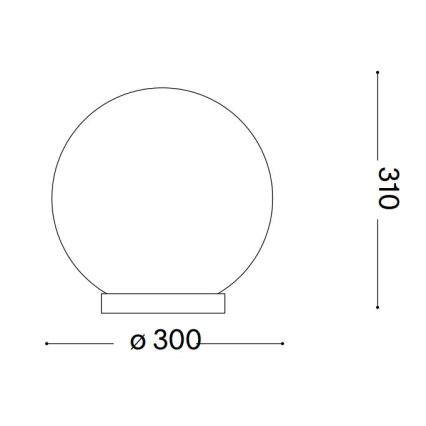 Ideal Lux - Eπιτραπέζιο φωτιστικό CARTA 1xE27/25W/230V διάμετρος 30 cm λευκό