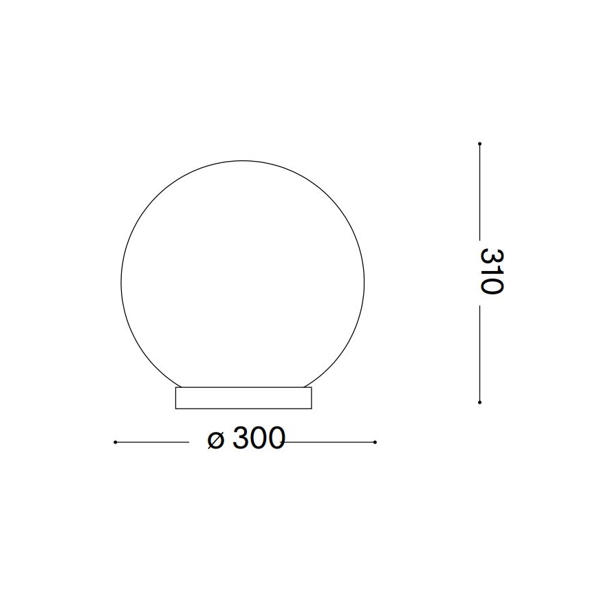 Ideal Lux - Eπιτραπέζιο φωτιστικό CARTA 1xE27/25W/230V διάμετρος 30 cm λευκό