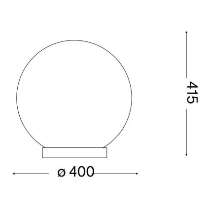 Ideal Lux - Eπιτραπέζιο φωτιστικό CARTA 1xE27/25W/230V διάμετρος 40 cm λευκό