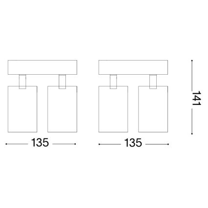 Ideal Lux - Φωτιστικό LED σποτ DYNAMITE 4xGU10/7W/230V CRI 90 μαύρο