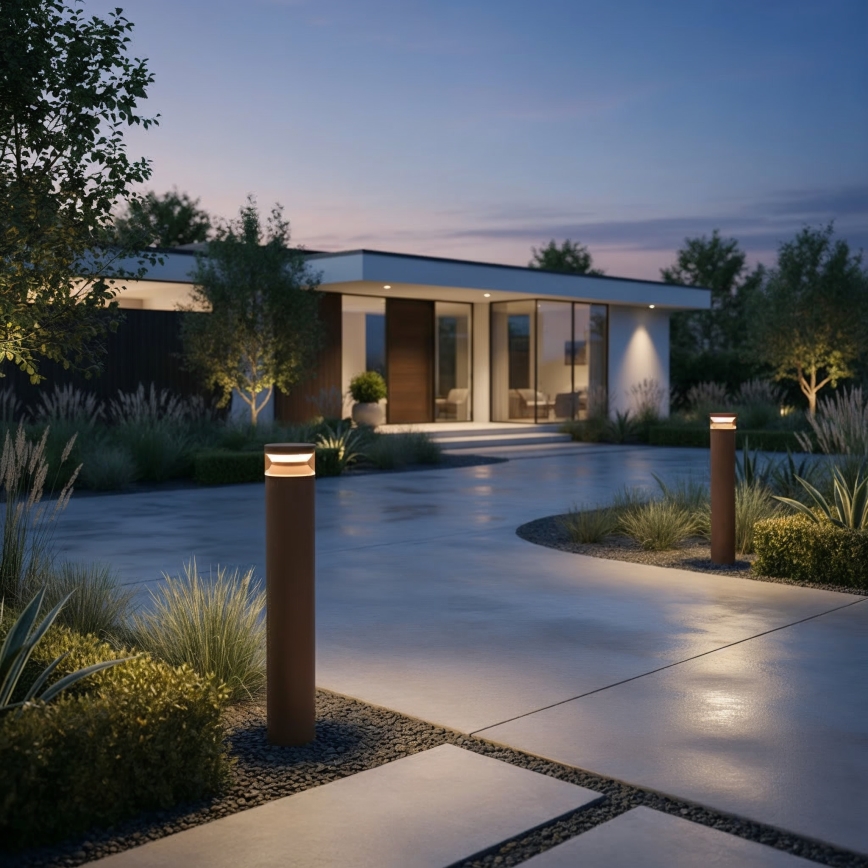 Ideal Lux - Φωτιστικό LED εξωτερικού χώρου BOEING LED/14W/230V 100 cm CRI 90 IP65 καφέ