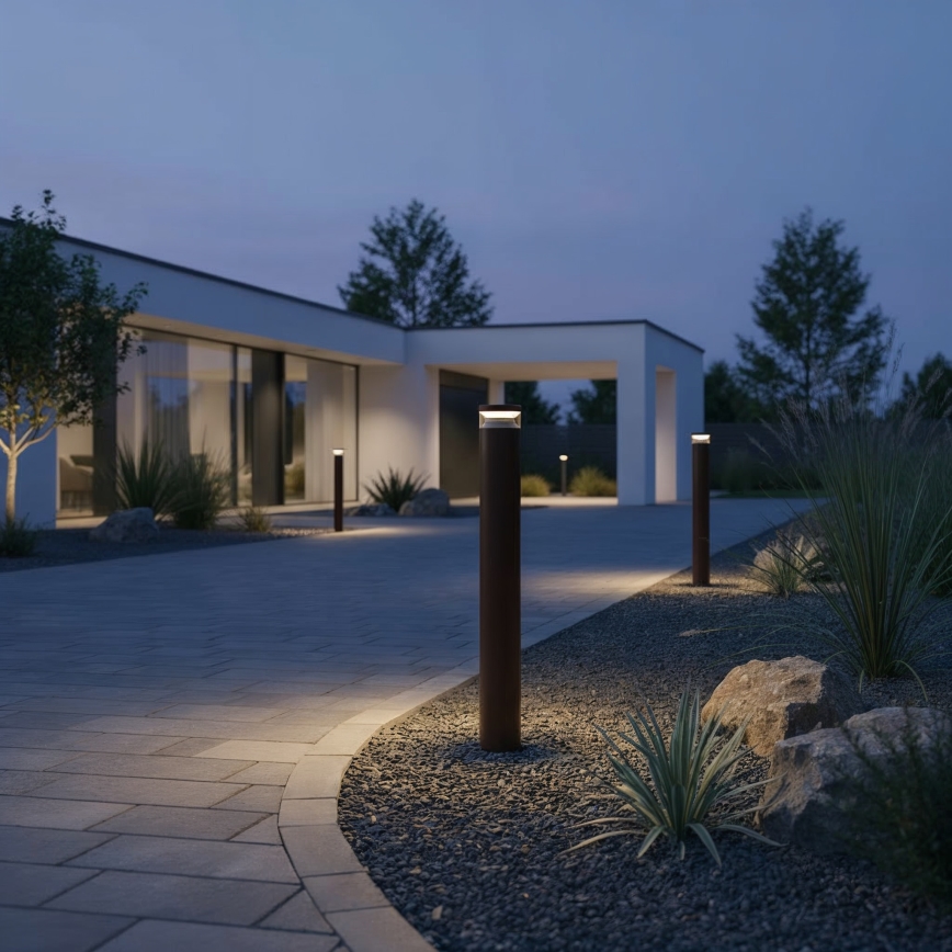 Ideal Lux - Φωτιστικό LED εξωτερικού χώρου BOEING LED/14W/230V 100 cm CRI 90 IP65 καφέ