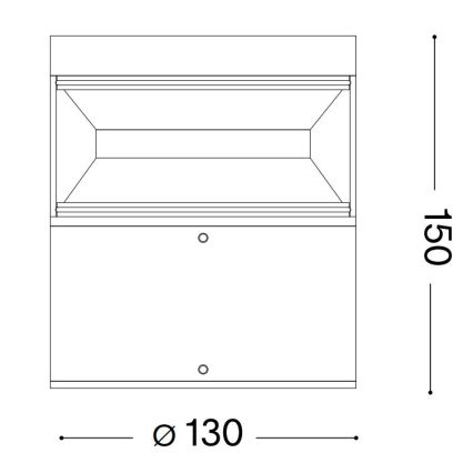 Ideal Lux - Φωτιστικό LED εξωτερικού χώρου BOEING LED/14W/230V 15 cm CRI 90 IP65 καφέ
