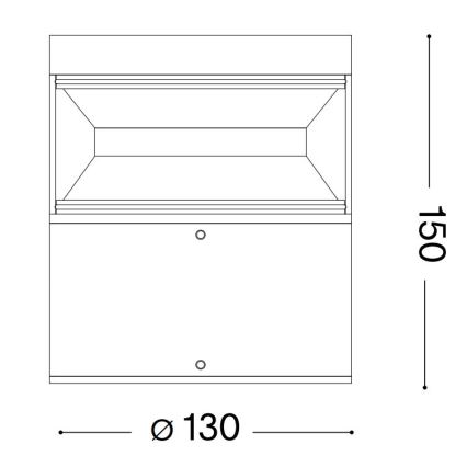 Ideal Lux - Φωτιστικό LED εξωτερικού χώρου BOEING LED/14W/230V 15 cm CRI 90 IP65 μαύρο