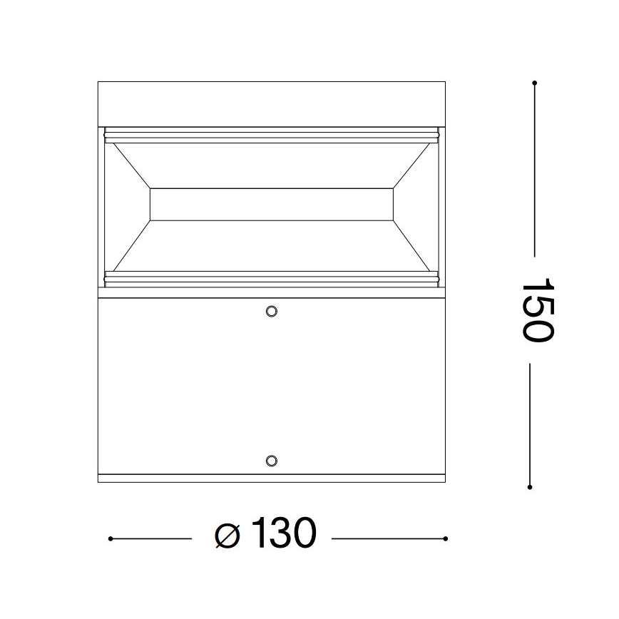 Ideal Lux - Φωτιστικό LED εξωτερικού χώρου BOEING LED/14W/230V 15 cm CRI 90 IP65 μαύρο
