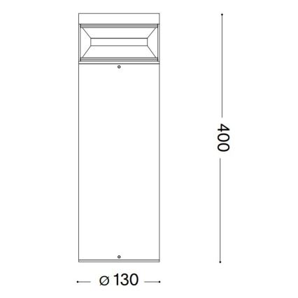 Ideal Lux - Φωτιστικό LED εξωτερικού χώρου BOEING LED/14W/230V 40 cm CRI 90 IP65 μαύρο