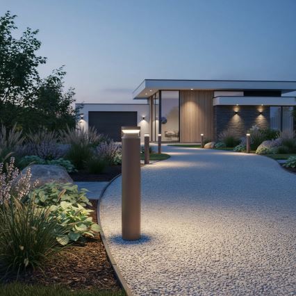 Ideal Lux - Φωτιστικό LED εξωτερικού χώρου BOEING LED/14W/230V διάμετρος 70 cm CRI 90 IP65 καφέ