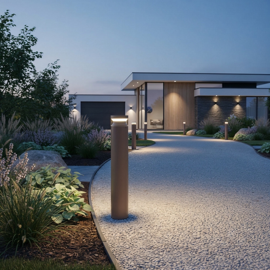 Ideal Lux - Φωτιστικό LED εξωτερικού χώρου BOEING LED/14W/230V διάμετρος 70 cm CRI 90 IP65 καφέ