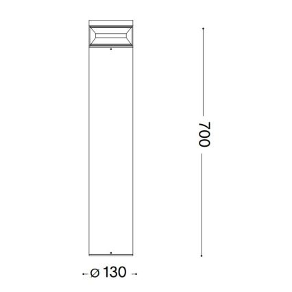 Ideal Lux - Φωτιστικό LED εξωτερικού χώρου BOEING LED/14W/230V διάμετρος 70 cm CRI 90 IP65 καφέ