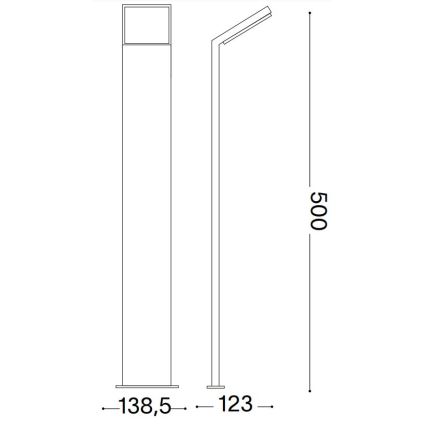 Ideal Lux - Φωτιστικό LED εξωτερικού χώρου STYLE LED/8,5W/230V 3000K 50 cm CRI 90 IP54 ανθρακί