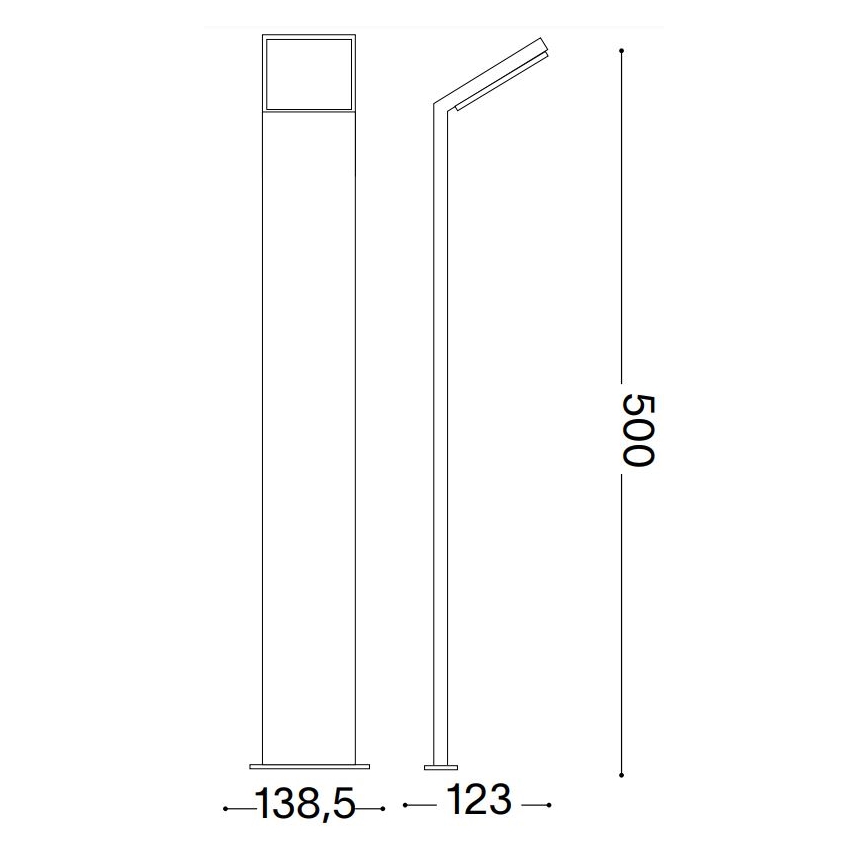 Ideal Lux - Φωτιστικό LED εξωτερικού χώρου STYLE LED/8,5W/230V 3000K 50 cm CRI 90 IP54 ανθρακί