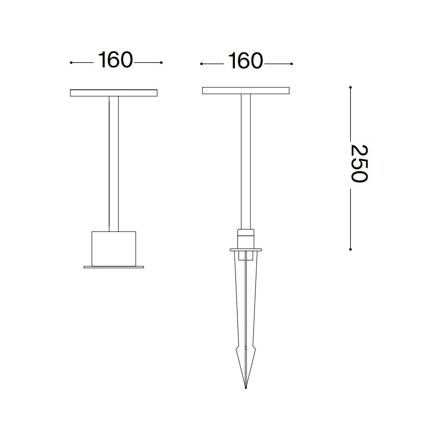 Ideal Lux - Φωτιστικό LED εξωτερικού χώρου TOFFEE LED/11W/230V CRI 90 IP65 ανθρακί