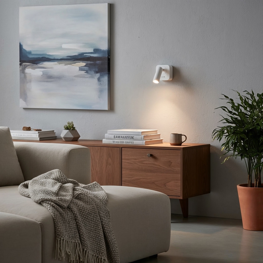 Ideal Lux - Φωτιστικό σποτ τοίχου LED BEAN LED/3W/230V CRI 90 λευκό