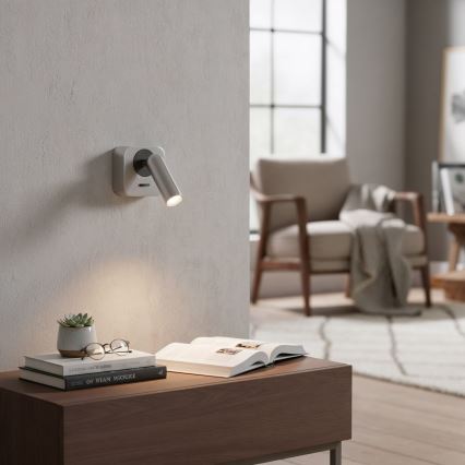 Ideal Lux - Φωτιστικό σποτ τοίχου LED BEAN LED/3W/230V CRI 90 γυαλιστερό χρώμιο