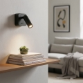 Ideal Lux - Φωτιστικό σποτ τοίχου LED BEAN LED/3W/230V CRI 90 μαύρο