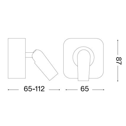 Ideal Lux - Φωτιστικό σποτ τοίχου LED BEAN LED/3W/230V CRI 90 χρυσό
