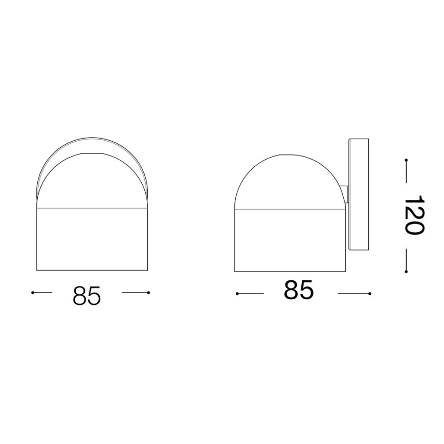 Ideal Lux - Φωτιστικό σποτ τοίχου LED DODO 1xGX53/9W/230V ορείχαλκος