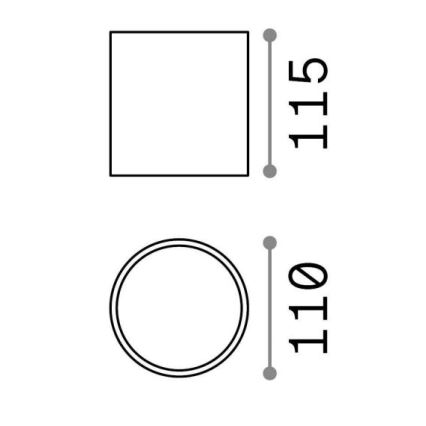 Ideal Lux - Φωτιστικό σποτ μπάνιου GUN 1xGU10/28W/230V IP44 μαύρο